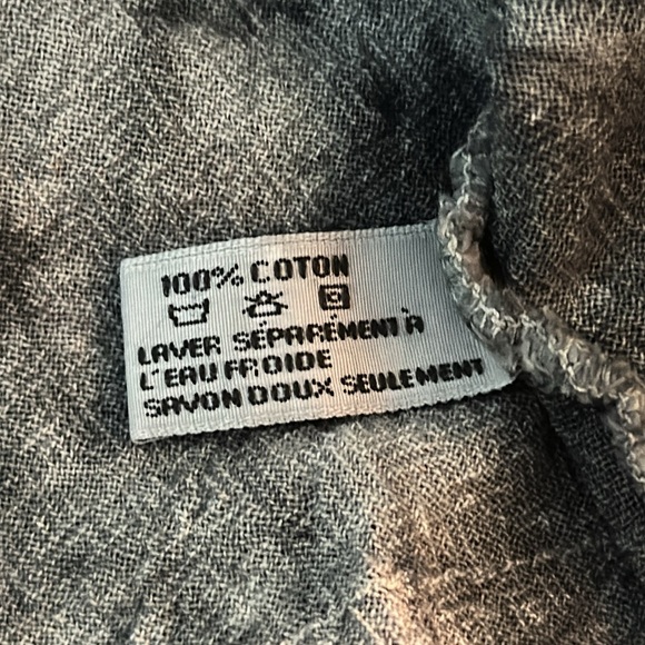 Oh My Gauze L XL Black and Gray tie-dyed Asymmetrical Tunic pockets cotton - Picture 10 of 11